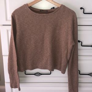 Camel Cropped Sweater